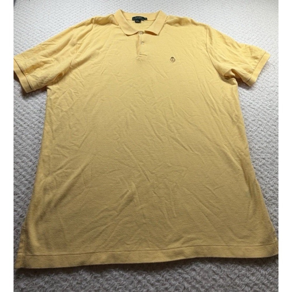 Lauren Ralph Lauren Polo Shirt Mens XXL Yellow Excellent RL Crest